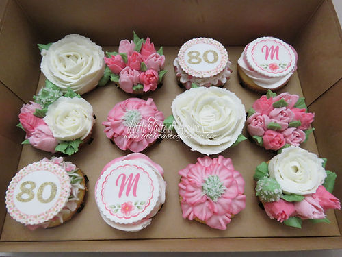 Elegant pink cupcakes