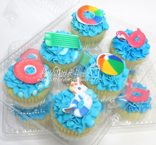 Colourful themed cupcakes