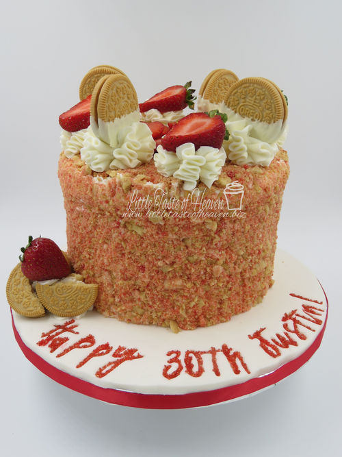 Strawberry Crunch Cake